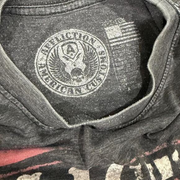 Affliction American Customs Skull Eagle Tee – Size M – Charcoal / Red Graphic - Picture 4 of 6